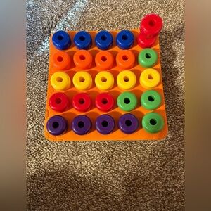 Colorful Stacking Peg Board Toy